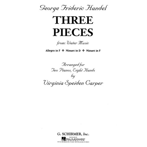 Handel 3 Pieces Water Music 2 Pianos 