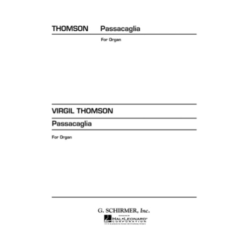 Thompson Passacaglia Organ 