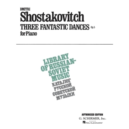 Shostakovich 3 Fantastic Dances Op 5 Piano 