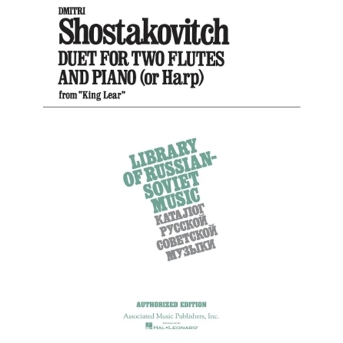 Shostakovich Duet From King Leah 2 Flutes/Piano 