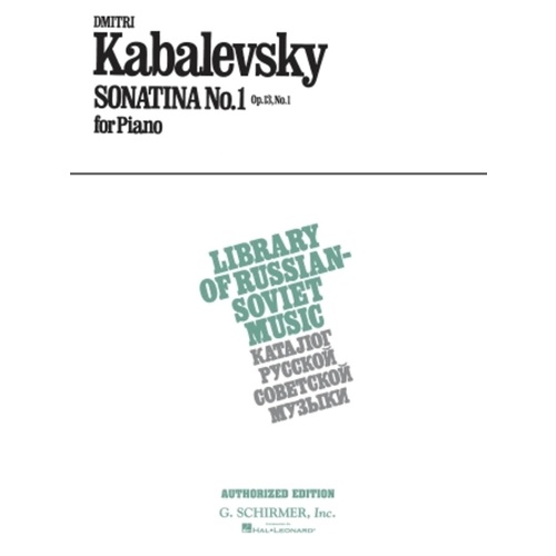 Kabalevsky Sonatina No.1 Op 13 Piano (Softcover Book)