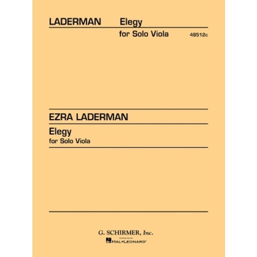 Laderman Elegy Viola Solo 