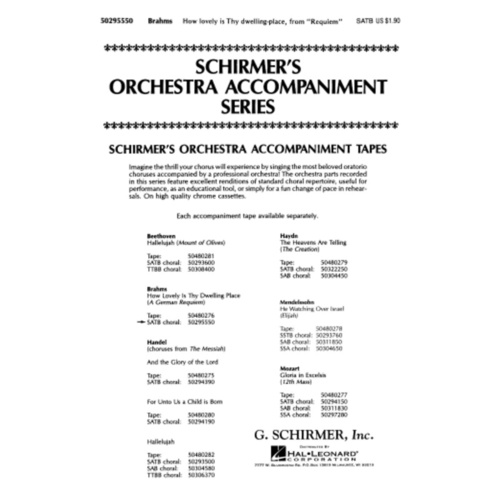 Schirmer - How Lovely Is Thy Dwelling Place SATB