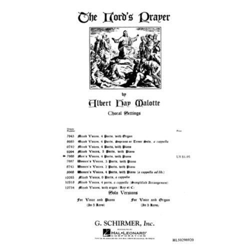 Malotte Lords Prayer TTBB And Piano 