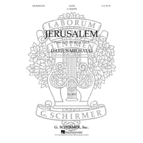 Schirmer - Jerusalem From Les Deux Cites SATB A Cappella