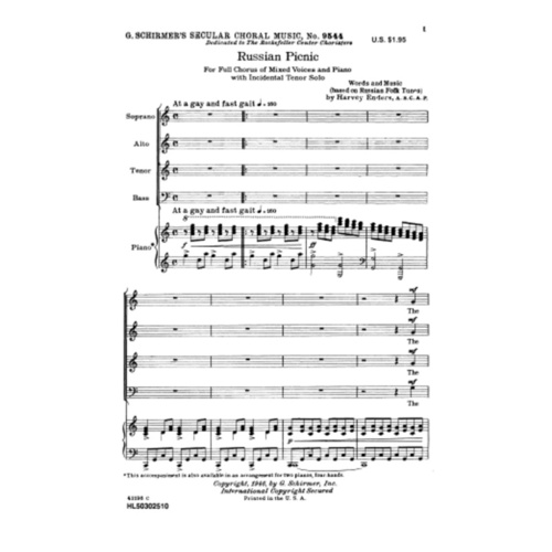 Schirmer - Russian Picnic SATB
