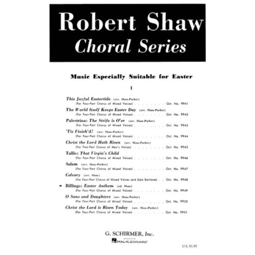 Schirmer - Easter Anthem SATB A Cappella