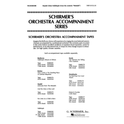 Schirmer - Hallelujah Chorus SAB