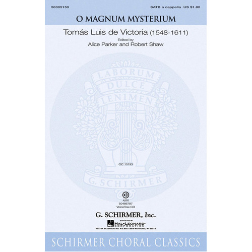 Schirmer - O Magnum Mysterium SATB A Cappella