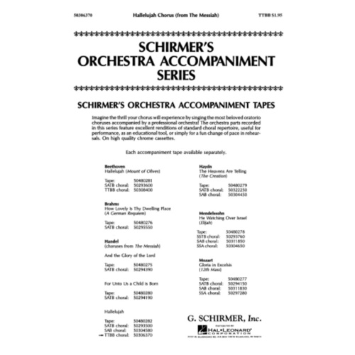 Schirmer - Hallelujah Chorus TTBB