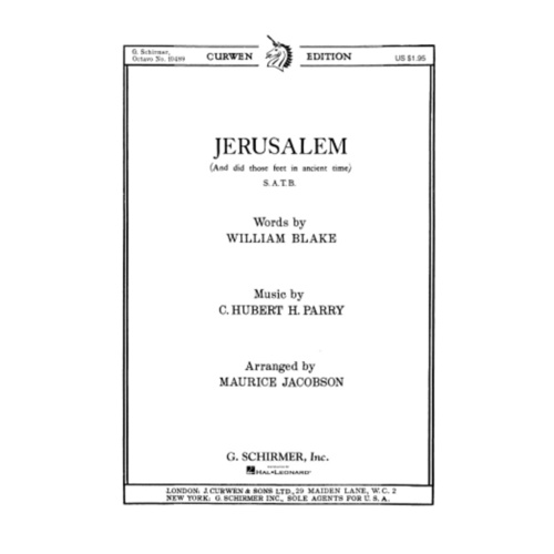 Schirmer - Jerusalem (And Did Those Feet In Ancient Time) SATB