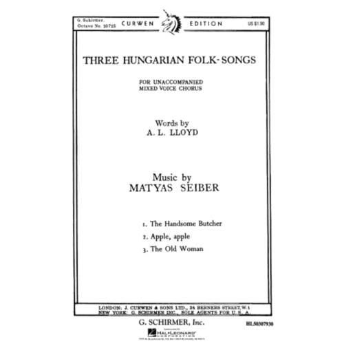 Schirmer - Three Hungarian Folk Songs SATB A Cappella