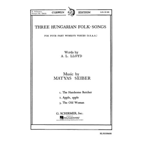 Schirmer - Three Hungarian Folk Songs SSAA A Cappella