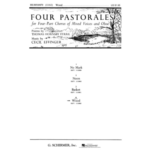 Schirmer - Wood No 4 For Four Pastorales  SATB/Oboe