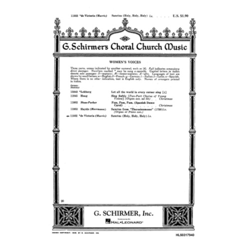 Schirmer - Sanctus (Holy Holy Holy) SSA A Cappella