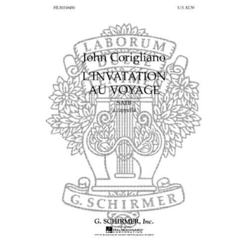 Schirmer - L'Invitation Au Voyage SATB A Cappella