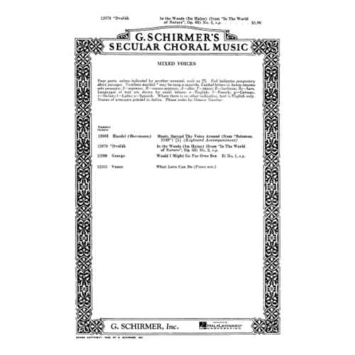Schirmer - In The Woods (Im Haine) SATB A Cappella