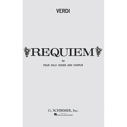 Verdi Requiem Vocal Score - Latin/English, Piano Reduction, 216 Pages, Publisher: G. Schirmer, Inc.