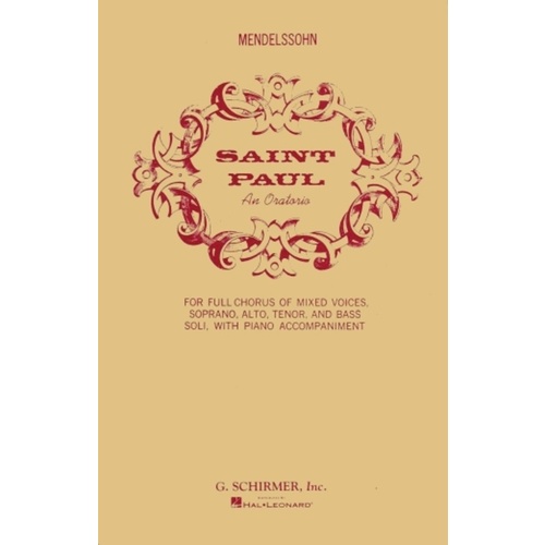 Mendelssohn St Paul SATB V/Score (Softcover Book)