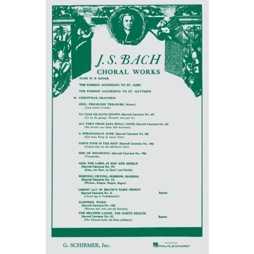Bach Christmas Oratorio SATB 