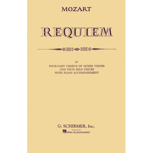 Schirmer - Mozart - Requiem Vocal Score