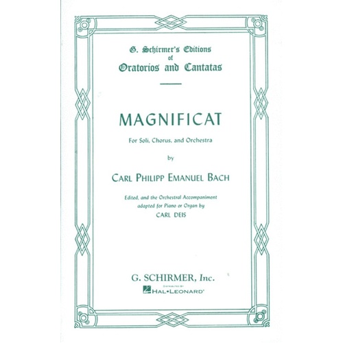 Schirmer - Cpe Bach - Magnificat SATB Vocal Score