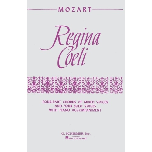 Schirmer - Mozart - Regina Coeli SATB Vocal Score