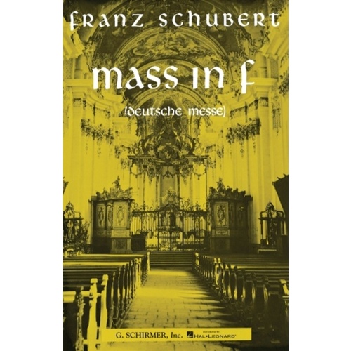 Schirmer - Schubert - Mass In F SATB Vocal Score