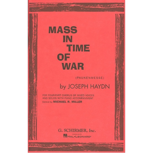 Schirmer - Haydn - Mass In Time SATB Vocal Score