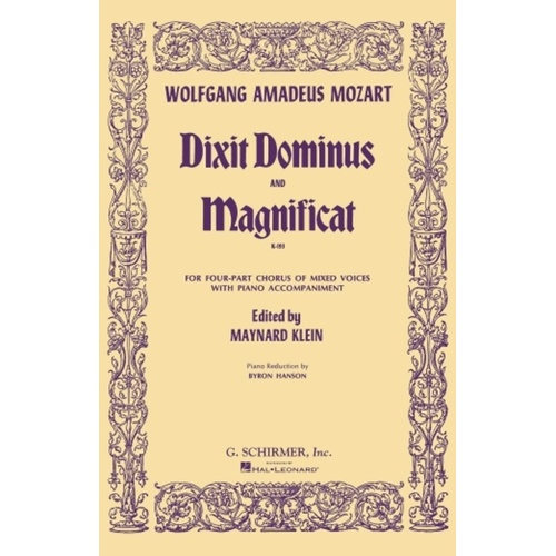Mozart - Dixit Dominus And Magnificat K 193 SATB
