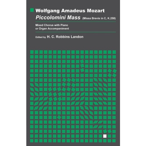 Schirmer - Mozart - Piccolomini Mass K258 SATB Vocal Score