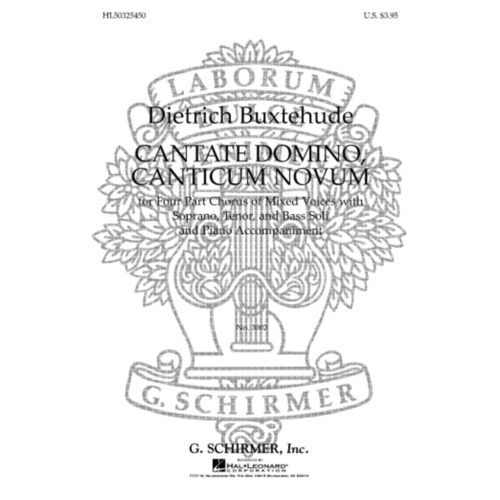 Schirmer - Buxtehude - Cantate Domino Cantate Novum Vocal Score