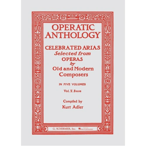 Operatic Anthology Vol 5 Bass Ed Adler