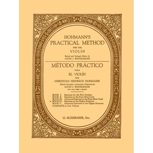Hohmann Practical Method for Violin Book 4 - Bilingual Edition