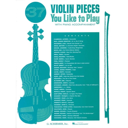 37 Violin Pieces You Like to Play - G. Schirmer, Inc.