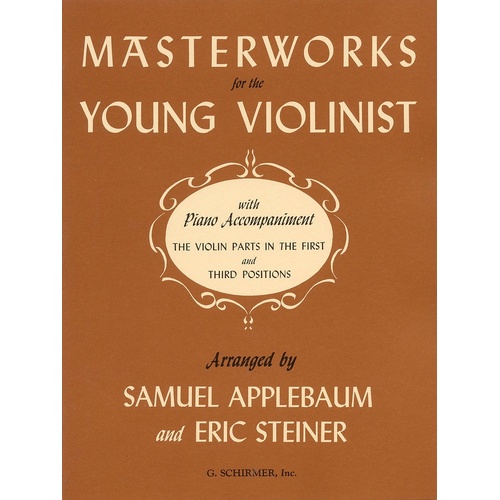 Masterworks For Young Violinists 