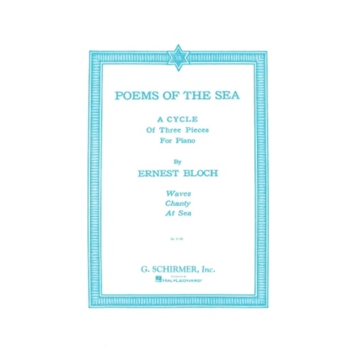 Bloch Poems Of The Sea Piano 