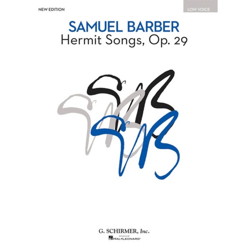 Schirmer - Barber - Hermit Songs Op 29 Low Voice/Piano