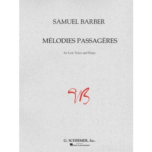 Barber Melodies Passageres Low/Piano 