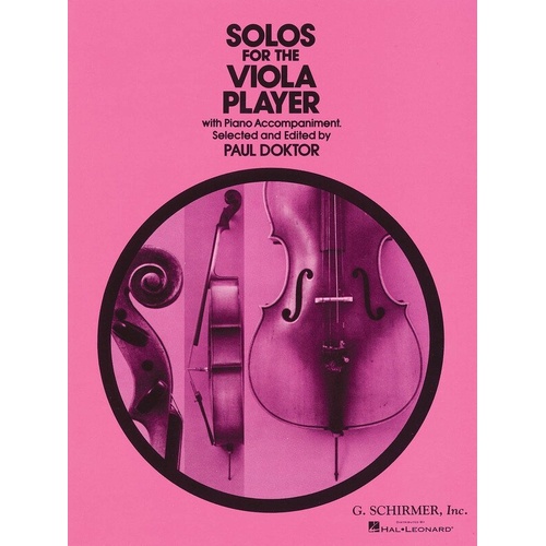 Solos for the Viola Player for Viola and Piano by G. Schirmer, Inc. - 56 Pages