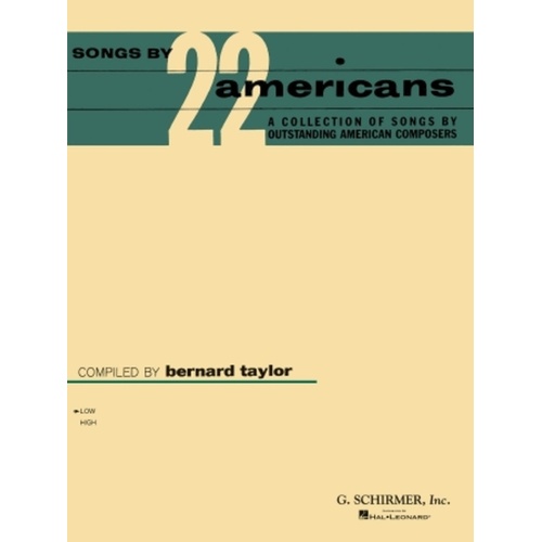 Songs By 22 Americans Low Voice