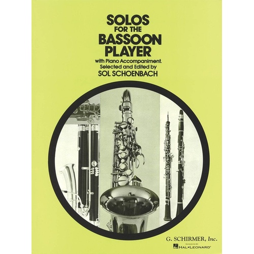 Solos for the Bassoon Player - Bassoon/Piano by G. Schirmer, Inc.