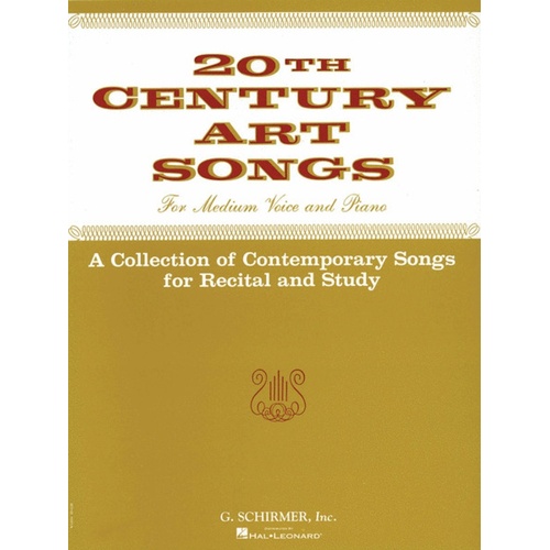 Schirmer - 20th Century Art Songs Medium Voice/Piano