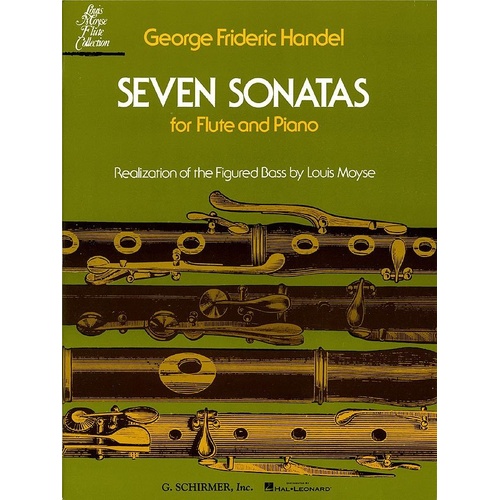 Handel - 7 Sonatas for Flute and Piano, Ed Moyse, G. Schirmer, 68 Pages