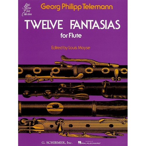 Telemann - Twelve Fantasias for Flute, Flute Solo, G. Schirmer, Inc., 28 Pages