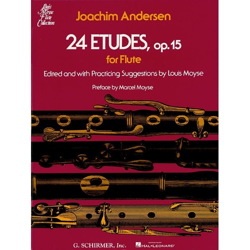 Andersen - 24 Etudes Op 15 For Flute (Softcover Book)