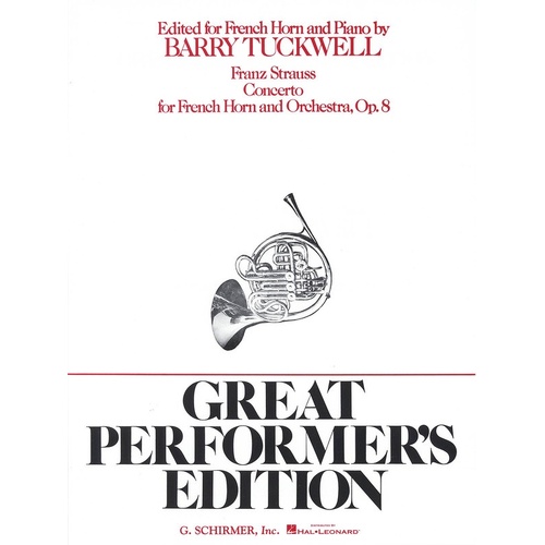 Schirmer - Strauss - Concerto Op 8 French Horn/Piano
