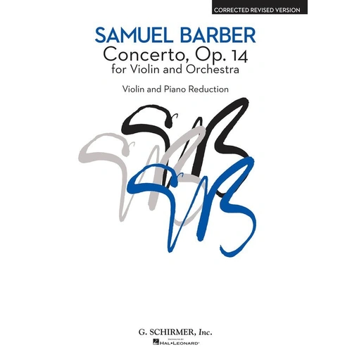Barber - Concerto Op. 14 for Violin and Piano, Revised Edition, G. Schirmer, 40 Pages