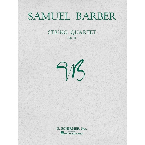 Barber String Quartet Op. 11 Parts for 2 Violins, Viola, Cello - G. Schirmer