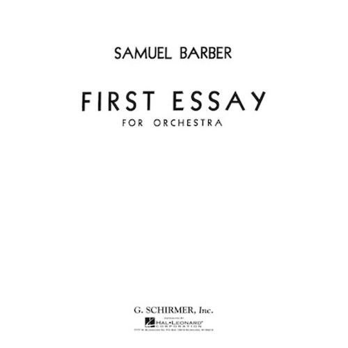 Barber - First Essay For Orchestra Study Score